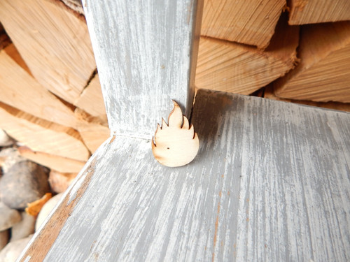 Dřevěný výřez plamínek 2 - 3 cm — foto 3