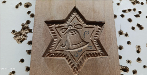 Zvoneček-dřevěná forma 7x7cm — foto 2