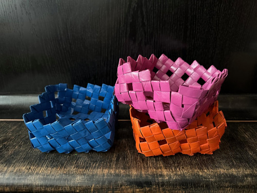 Papírový košík - recyklovaný materiál — foto 3