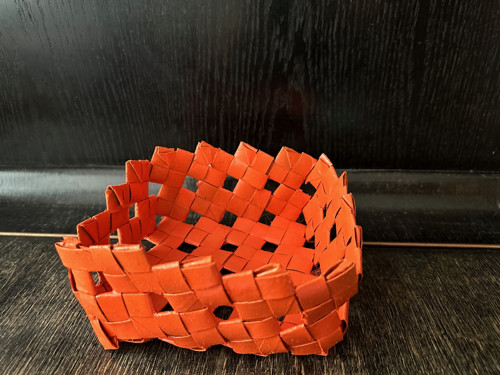 Papírový košík - recyklovaný materiál — foto 2