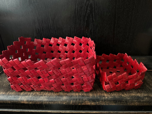 Recyklované materiály - velký košík — foto 4