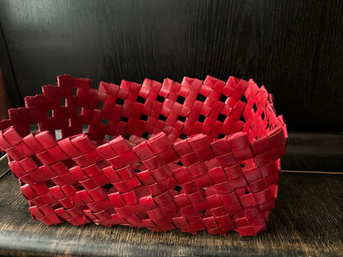 Recyklované materiály - velký košík — foto 2