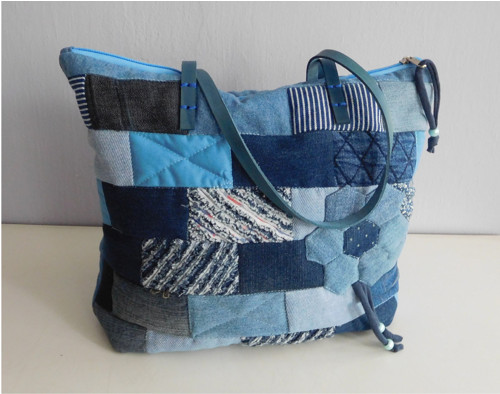Džínový patchwork - kabelka — foto 2