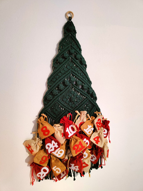 Macramé vánoční stromeček - adventní kalendář — foto 3