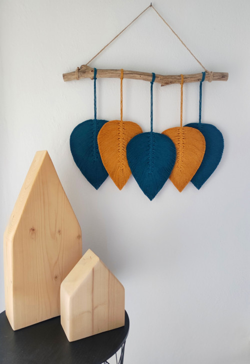 Macramé listy dekorace — foto 4