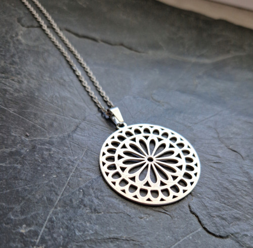 Ocelový náhrdelník*mandala lásky — foto 2