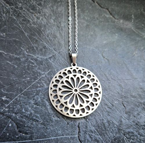 Ocelový náhrdelník*mandala lásky — foto 4