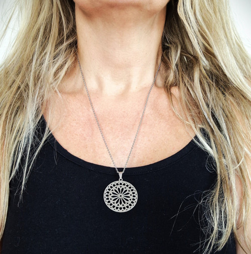 Ocelový náhrdelník*mandala lásky — foto 3