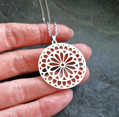 Ocelový náhrdelník*mandala lásky — foto 5