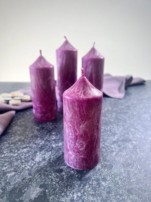 Adventní sada svíček bordó — foto 2