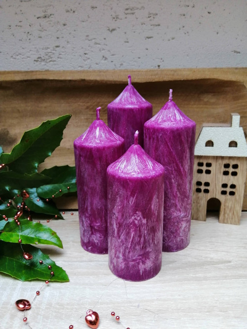 Adventní sada svíček bordó — foto 3