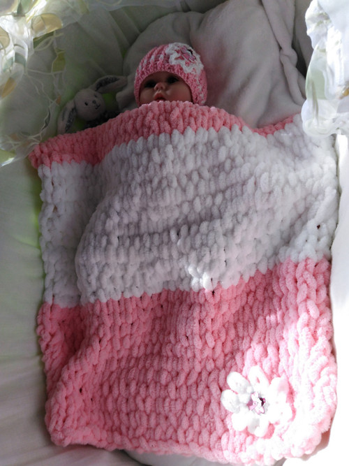 Pro Andělku set deka a čepička + — foto 2