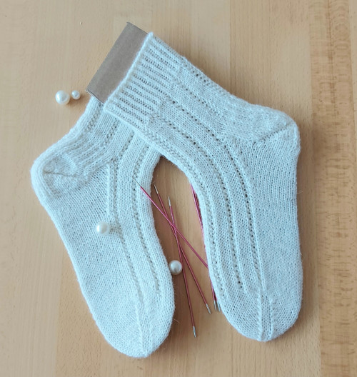 Ponožky bílé teplé — foto 2