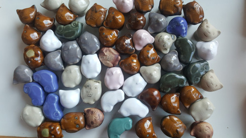 Keramické madlo, úchytka sova — foto 3
