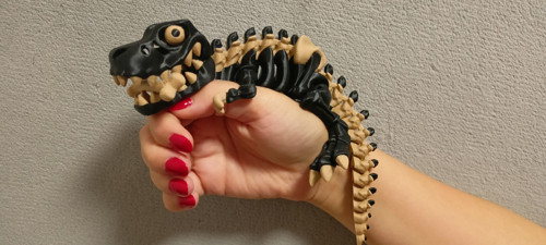Flexi Kostěný Tyranosaurus Rex - 25 cm - 3D tisk — foto 2