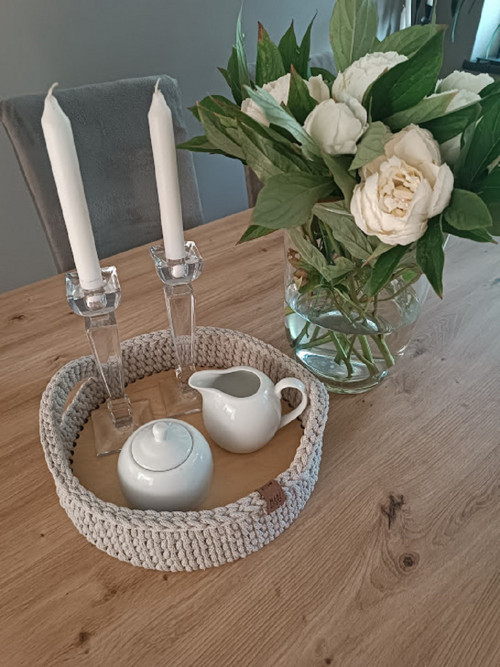 Háčkovaný tác - podnos — foto 3