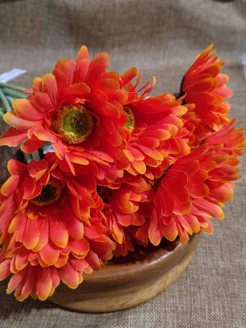 Umělá gerbera oranžová — foto 4