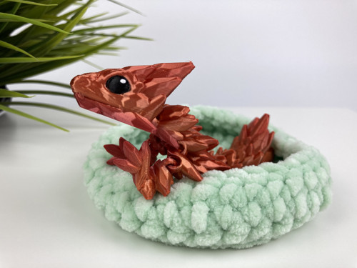 Drahokamový drobeček - ohnivá, 3D tisk — foto 2