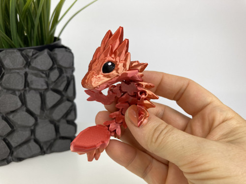 Drahokamový drobeček - ohnivá, 3D tisk — foto 6