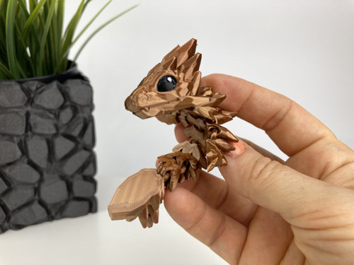 Drahokamový drobeček - hnědá, 3D tisk — foto 2