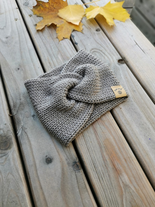 Twist čelenka- šedohnědá — foto 2