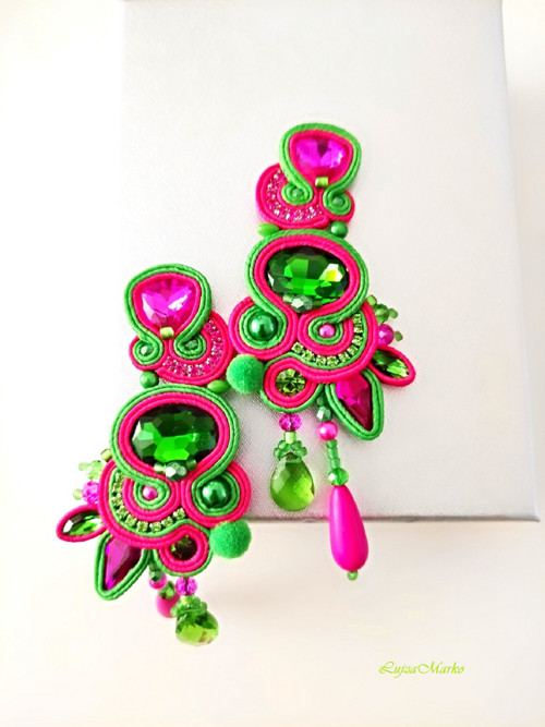 Romina soutache/sutaš náušnice — foto 2