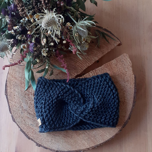 Pletená čelenka 100% merino — foto 2