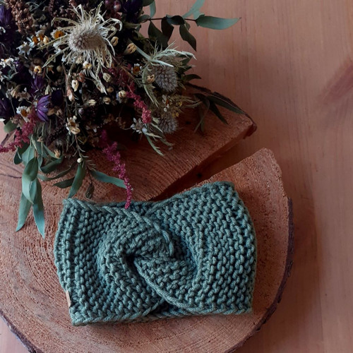 Pletená čelenka 100% merino — foto 2
