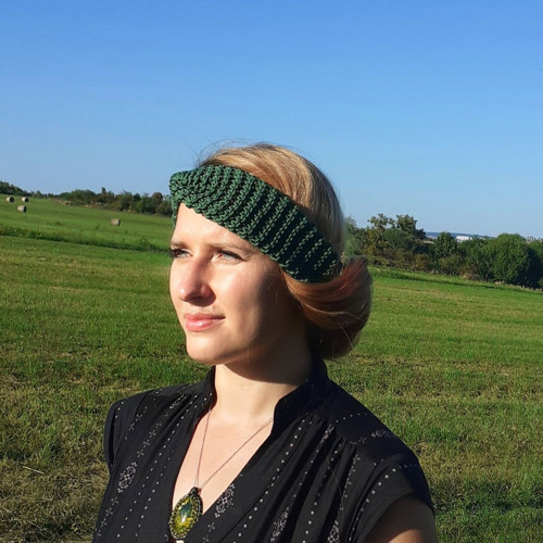 Pletená čelenka 100% merino — foto 2