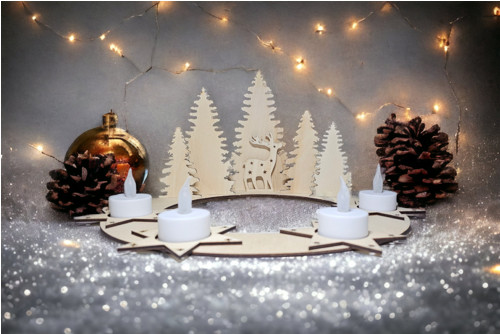 Vánoční LED dekorace Adventní věnec — foto 6