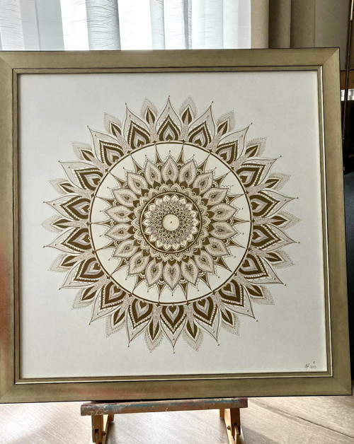 Mandala UKAŽ CO CÍTÍŠ, 67 x 67 cm — foto 2