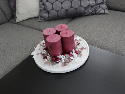 Adventní svícen vínovobílý — foto 2