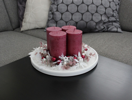 Adventní svícen vínovobílý — foto 6