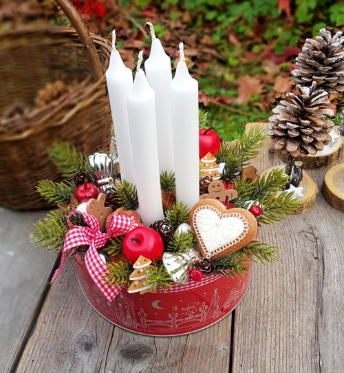 Adventní svícen v dóze — foto 2