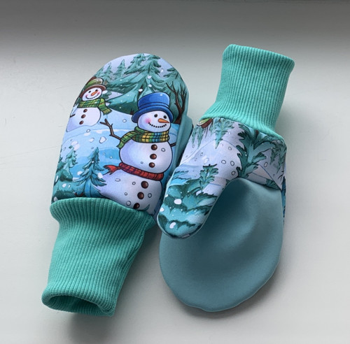 Softshellové rukavice-vánoční sněhulák — foto 2