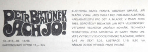 Petr Bartůněk: ACH JÓ! • 1985 — foto 4