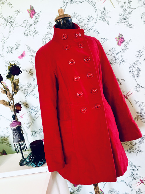 Kabát retro red dvouřadý — foto 2
