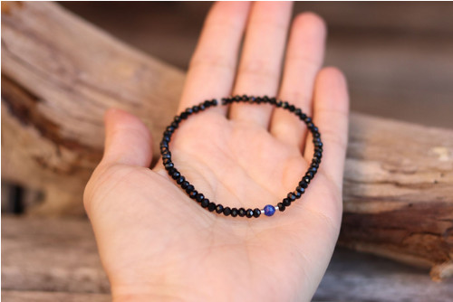 Tenký náramok - spinel a lapis lazuli — foto 2