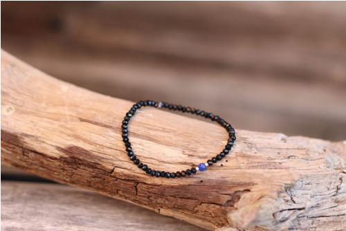 Tenký náramok - spinel a lapis lazuli — foto 4