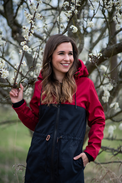 Softshellová parka s beránkem ČERVENÁ+černá Kombi — foto 2