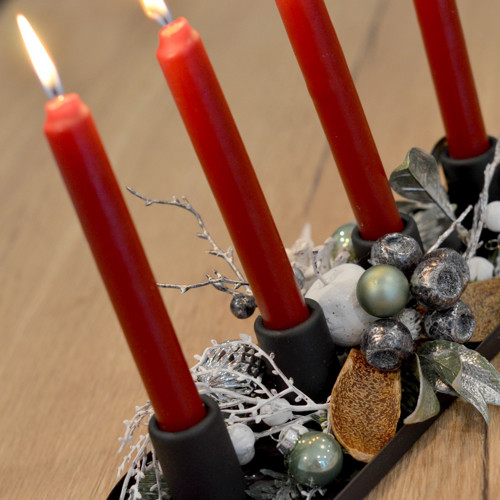 Moderní adventní svícen černý — foto 6