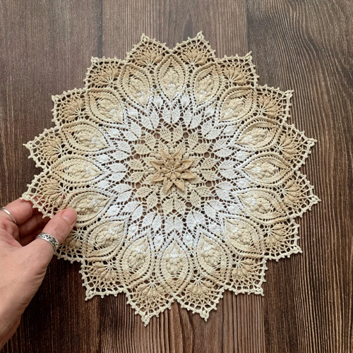 Háčkovaná dečka strukturovaná 31 cm — foto 5