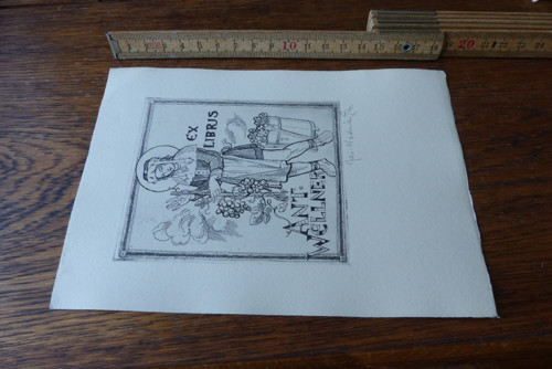 Jaroslav Vodrážka, grafika, Ex Libris Ant.Wellner — foto 3