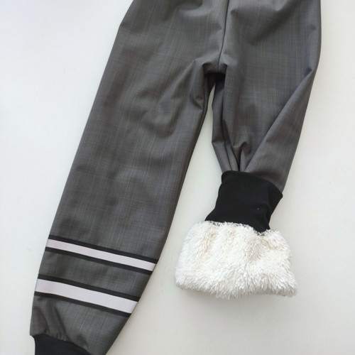 Softshell kalhoty s beránkem ČERNÉ — foto 2