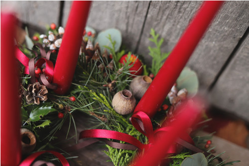 Adventní věneček červený — foto 3