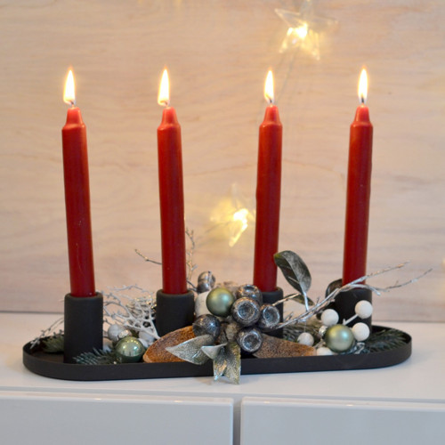 Moderní adventní svícen černý — foto 3