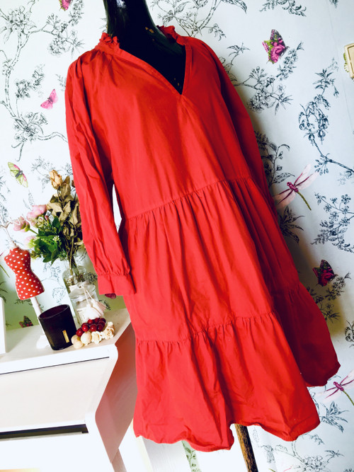 Šaty ležérní boho red — foto 3