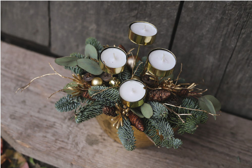 Adventní svícen zlatý — foto 2