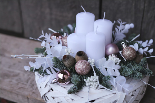 Adventní košíček růžový — foto 4