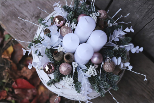 Adventní košíček růžový — foto 3